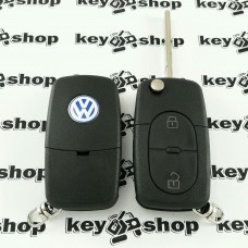 Корпус выкидного авто ключа для VOLKSWAGEN Golf, Passat B5 (Фольксваген Гольф, Пассат Б5) 2 - кнопки, лезвие HU66