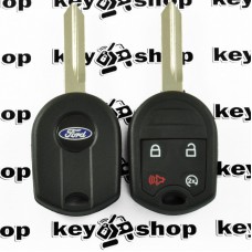         Оригинальный ключ для Ford (Форд), 3 +1 кнопки, с чипом 4d63 (80bit) / (315 mhz), с лезвием FO38R, чип на плате