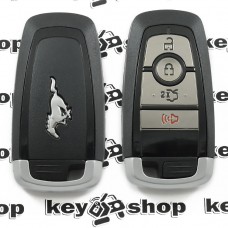 Оригинальный смарт ключ для Ford Mustang (Форд Мустанг) 3 + 1 кнопки, чип ID 49 (Hitag Pro), 315 MHz