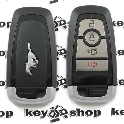Оригинальный смарт ключ для Ford Mustang (Форд Мустанг) 3 + 1 кнопки, чип ID 49 (Hitag Pro), 315 MHz