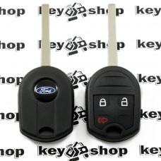         Корпус авто ключа для Ford (Форд), 2 + 1 кнопки, с лезвием HU101