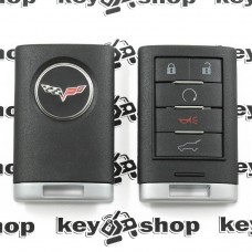 Корпус смарт ключа для Chevrolet Corvette (Шевроле Корвет) 4 + 1 (panic) кнопки 
