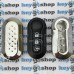 Чехол для выкидного ключа Citroen (Ситроен), Jumper, Relay, Nemo, 3 кнопки, полиуретановый, серебряный