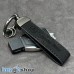 Брелок ключа Mercedes-Benz (Мерседес-Бенц) кожаный,замшевый  (черный) с карабином