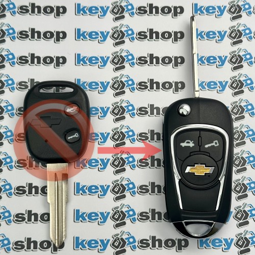 Корпус выкидного ключа Chevrolet  EPICA, EVANDA (Шевролет) 2 кнопки (Под переделку)