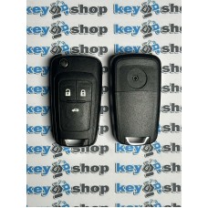 Корпус выкидного ключа Chevrolet (Шевроле) 3 кнопки, лезвие HU100, без логотипа