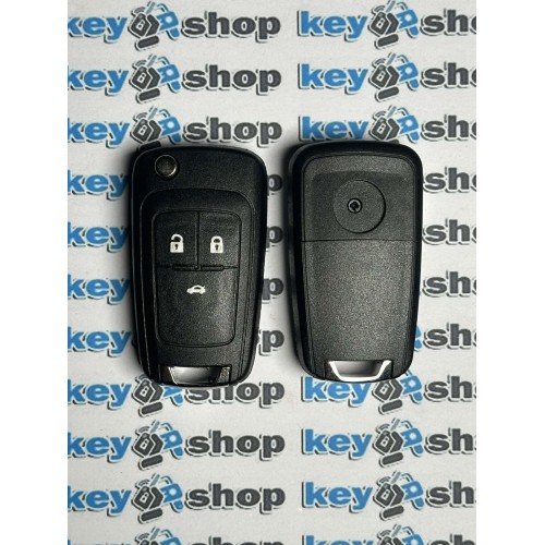 Корпус выкидного ключа Chevrolet (Шевроле) 3 кнопки, лезвие HU100, без логотипа