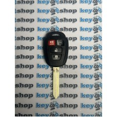 Ключ Toyota (корпус Тойота) 2 + 1 кнопки лезвие TOY 43 (без 1 кнопки)