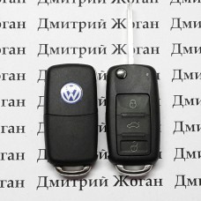 Выкидной ключ для VOLKSWAGEN TOUAREG (Фольксваген Туарег), (keyless), 3 - кнопки, id46 (PCF7942)/433 Mhz