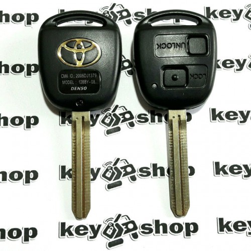 Автоключ для Toyota (Тойота) 2 - кнопки, лезвие TOY 43, 304/315/433 Mhz на выбор