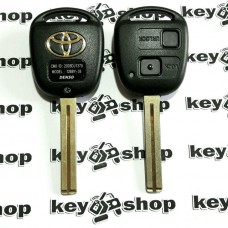 Автоключ для Toyota (Тойота) 2 - кнопки, лезвие TOY 40, 304/315/433 Mhz на выбор