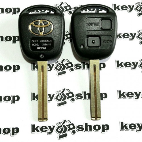 Автоключ для Toyota (Тойота) 2 - кнопки, лезвие TOY 40, 304/315/433 Mhz на выбор