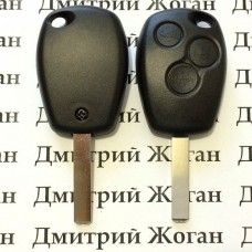 Автоключ для Opel (Опель) 3 кнопки, лезвие VA2, с чипом ID 46 / 433 MHz