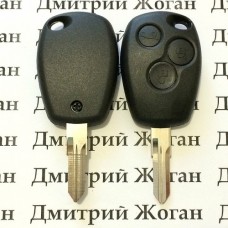 Автоключ для Opel (Опель) 3 кнопки, лезвие VAC 102, с чипом ID 46 / 433 MHz