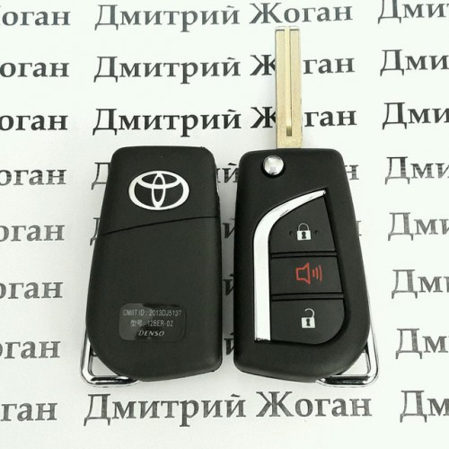 Корпус выкидного ключа для TOYOTA (Тойота) 2+1 кнопки лезвие TOY 48