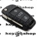 Чехол для выкидного ключа Audi (Ауди), A1, A3, A6, Q2, Q3, Q7, кнопки без защиты, (cиликоновый, под карбон)