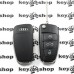 Корпус выкидного авто ключа для Audi A1, A3, A4, Q3 (Ауди A1, A3, A4, Q3) 3 кнопки, лезвие HU66
