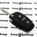 Чехол для выкидного ключа Audi (Ауди), A1, A3, A6, Q2, Q3, Q7, (черный, силиконовый)