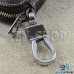 Ключница карманная (кожаная, коричневая, на молнии, с карабином, с кольцом), логотип авто Audi (Ауди)