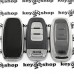   Чехол для смарт ключа Audi (Ауди), A4, A6, Q5, кнопки с защитой, (серебристый, полиуретановый)