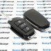 Корпус выкидного автоключа для Audi (Ауди), 3 кнопки, лезвие HU66 (без логотипа)