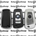        Чехол (серебристый, полиуретановый) для смарт ключа BMW (БМВ), кнопки с защитой