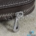 Ключница карманная (кожаная, коричневая, на молнии, с карабином, с кольцом), логотип авто BMW (БМВ)