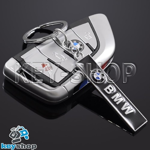   Металлический (черный) брелок для авто ключей BMW (БМВ)   