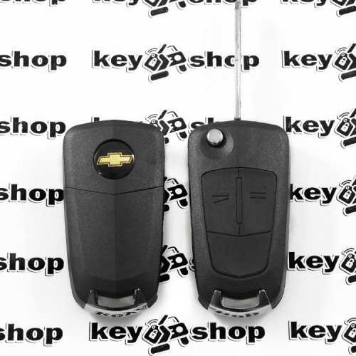 Выкидной ключ для Chevrolet Captiva 2010 - 2012гг (Шевроле Каптива) 2 кнопки, ID46 / 433 MHZ, лезвие DWO5