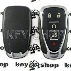  Cмарт ключ для Chevrolet (Шевролет) 4 + 1 кнопки, чип ID46 (HITAG 2),  433 MHz (keyless-go) , (без логотипа)
