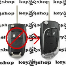 Корпус выкидного ключа Chevrolet (Шевролет) 2 кнопки (Под переделку)