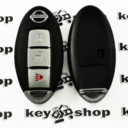Корпус смарт ключа для NISSAN (корпус) 2 ― кнопки + 1 кнопка (PANIK), (с лезвием)