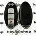 Корпус смарт ключа для NISSAN (корпус) 2 ― кнопки + 1 кнопка (PANIK), (с лезвием)