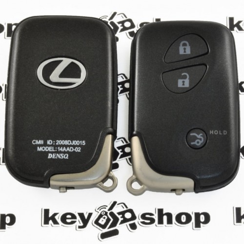 Корпус смарт ключа LEXUS (Лексус) RX, GX, LX, IS, GS, ES, LS, HS250H, CT200H - 3 кнопки