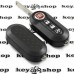   Корпус выкидного автоключа для Fiat 500  Punto, Doblo, Ducato, Fiorino, Grande Punto, Punto Evo, Punto, Qubo (Фиат Пунто, Добло, Дукато, Фиорино, Гранде Пунто, Пунто Эво, Пунто, Кубо) 3 - кнопки с лезвием SIP22