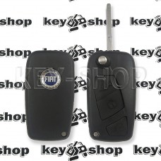       Корпус выкидного ключа для FIAT Bravo, Doblo, Dukato, Scudo, Fiorino (Фиат Браво, Добло, Дукато, Скудо, Фиорино) 3 - кнопки, с лезвием SIP22, крепление батареи сбоку