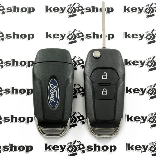 выкидной ключ для Ford (Форд) 2 кнопки, чип ID 49, 433 MHz