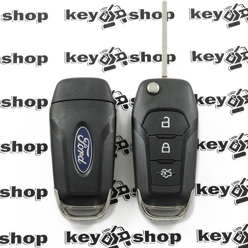      Оригинальный ключ для FORD (Форд)  3 кнопки, после 2014г. с чипом 49 Philips HTPRO (pcf7953)/433MHz