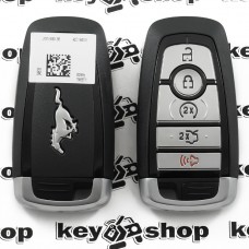 Оригинальный смарт ключ для Ford Mustang (Форд Мустанг) 4 + 1 кнопки, чип ID 49 (Hitag Pro), 902 MHz