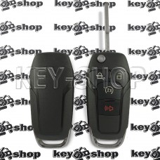   Корпус выкидного авто ключа для Ford F150, F250 (Форд Ф150, Ф250) 3+1 кнопки, лезвие HU101
