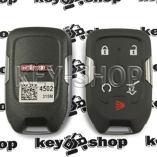 Смарт ключ GMC (ДжиЭмСи)  4 + 1 кнопок, HITAG2 (PCF7941E) ID46E, 315Mhz