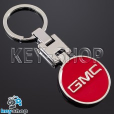 Металлический (красный) брелок для авто ключей GMC (ДжиЭмСи)