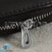 Ключница карманная (кожаная, темно - коричневая, с карабином, на молнии, с кольцом), логотип авто Honda (Хонда)