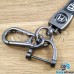 Брелок ключа Honda (Хонда) кожаный (черный) с карабином
