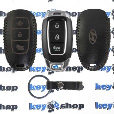            Чехол для смарт ключа Hyundai (Хундай) 3 кнопки (кожаный)