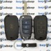 Чехол для выкидного ключа Hyundai Accent 2018, Sonata, Venue 2020  (Хюндай Акцент, Соната, Венуе) 3 кнопки (кожаный) черный