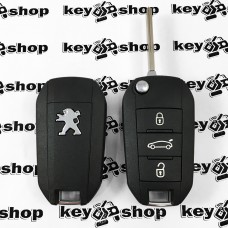 Оригинальный корпус выкидного ключа для PEUGEOT (Пежо) 508, 3 - кнопки