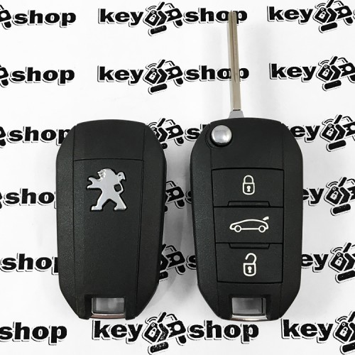 Оригинальный корпус выкидного ключа для PEUGEOT (Пежо) 508, 3 - кнопки
