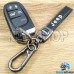 Брелок ключ  Jeep (Джип) кожаный (черный) с карабином