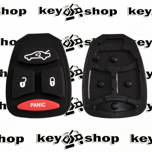 Кнопки для ключа Jeep (Джип) 3 кнопки + 1(panic) ,большие